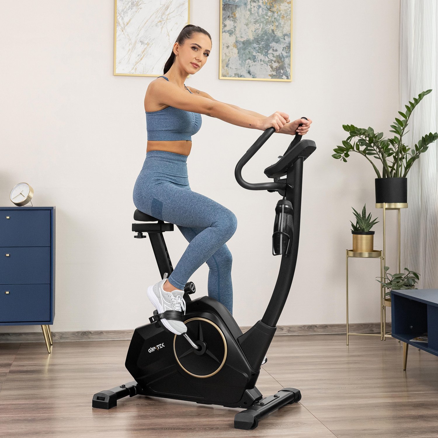 Велотренажер Gymtek XB4000 iConsole+ електромагнітний золотий — мініатюра 7