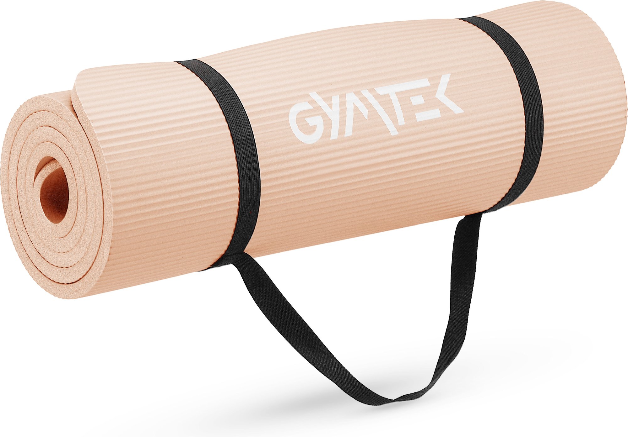 Килимок (мат) для фітнесу та йоги Gymtek NBR 1,5см персиковий — мініатюра 6