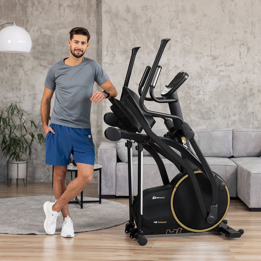 Орбітрек Hop-Sport HS-250CF Jucon чорно-золотистий — мініатюра 8