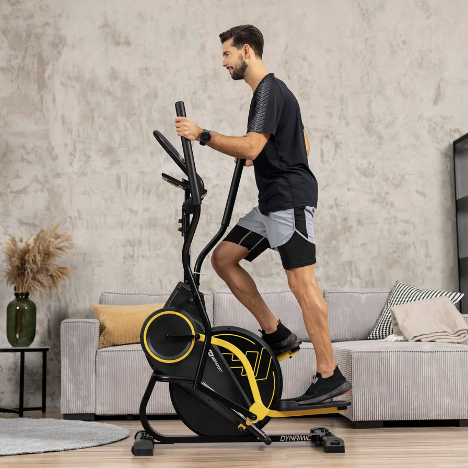 Орбітрек магнітний Hop-Sport HS-450B Dynamic чорно-жовтий — мініатюра 9
