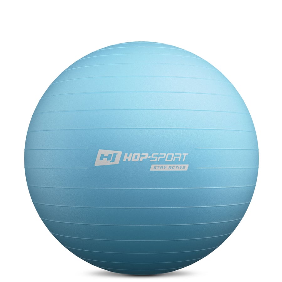 Фітбол Hop-Sport 65см блакитний + насос — фото 2