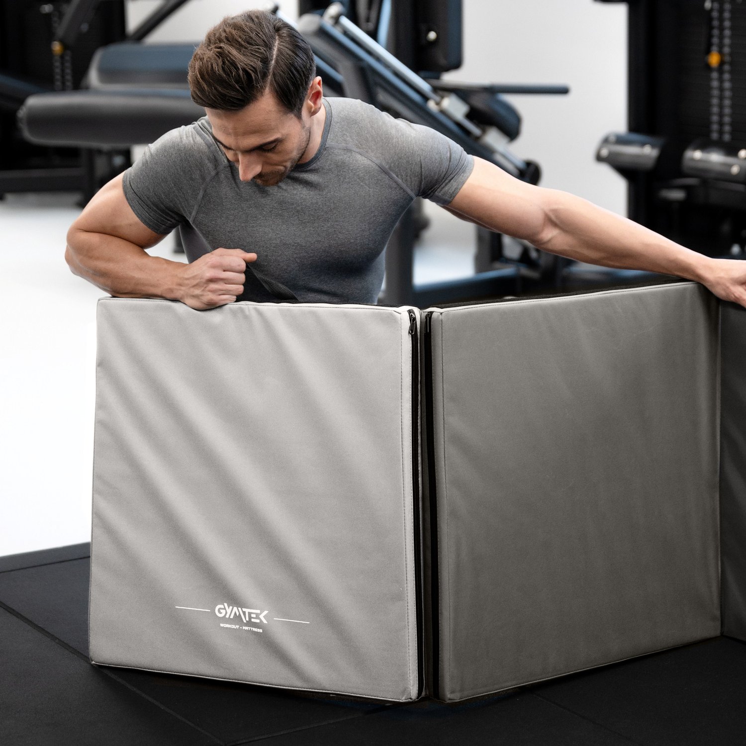 Мат гімнастичний твердий Gymtek 5см сірий — фото 4