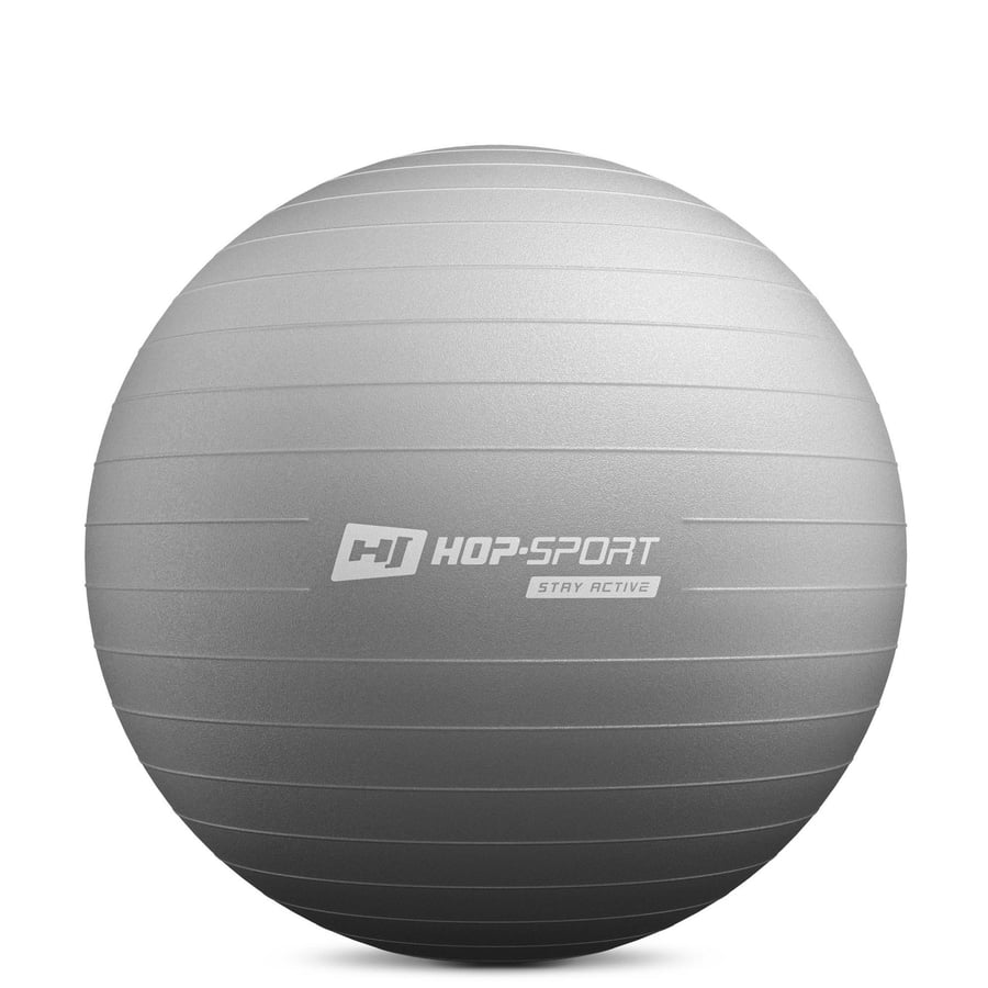 Фітбол Hop-Sport 65см сірий + насос — фото 2
