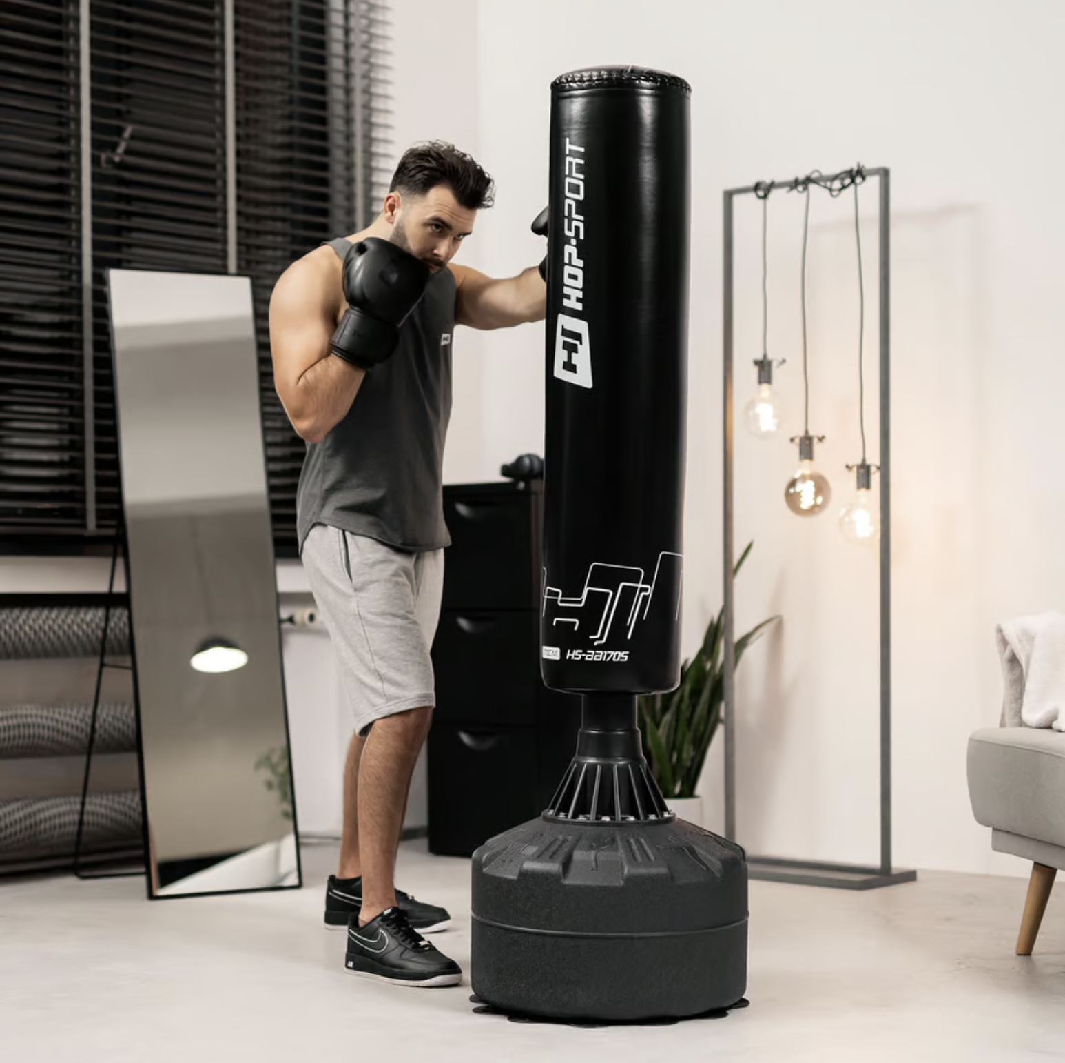 Боксерський мішок для підлоги Hop-Sport HS-BB170S — мініатюра 10