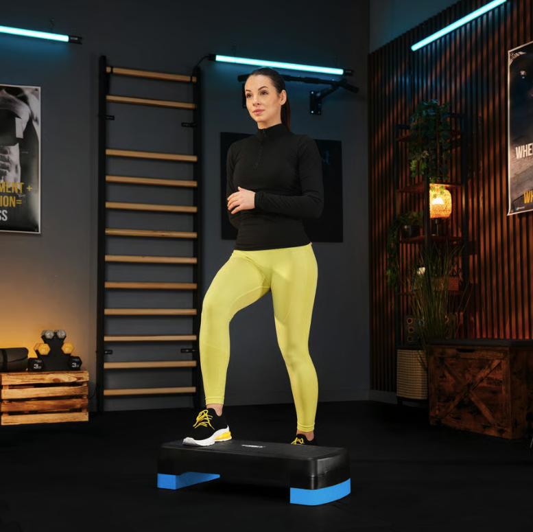 Степ платформа Trex Sport TX-030AS 3 рівнева чорно-блакитна — фото 5