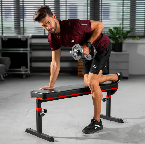 Лавка тренувальна Hop-Sport HS-1025 Pro для жиму горизонтальна регульована — мініатюра 6