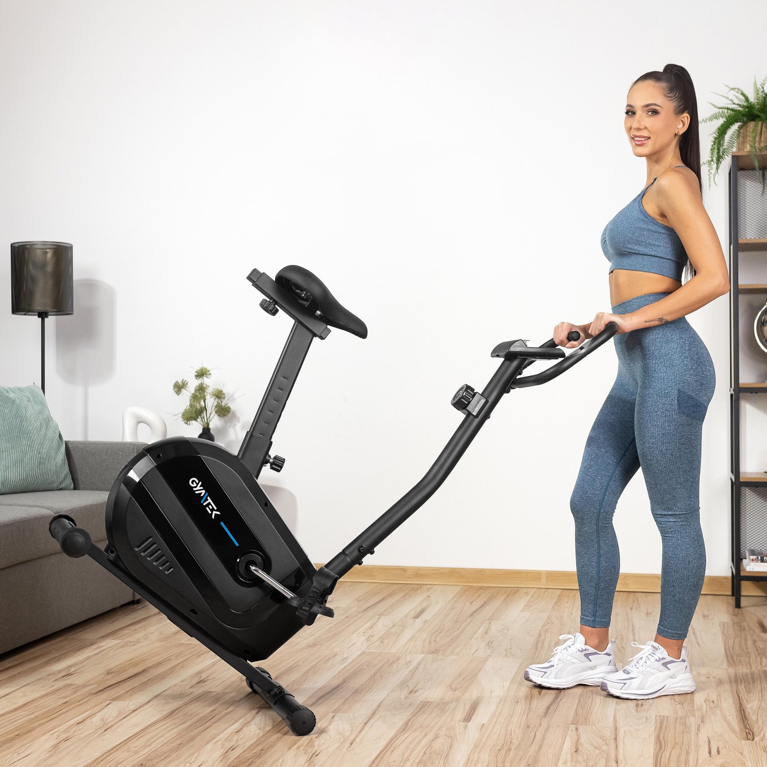 Велотренажер Gymtek XB1000 магнітний синій — мініатюра 9