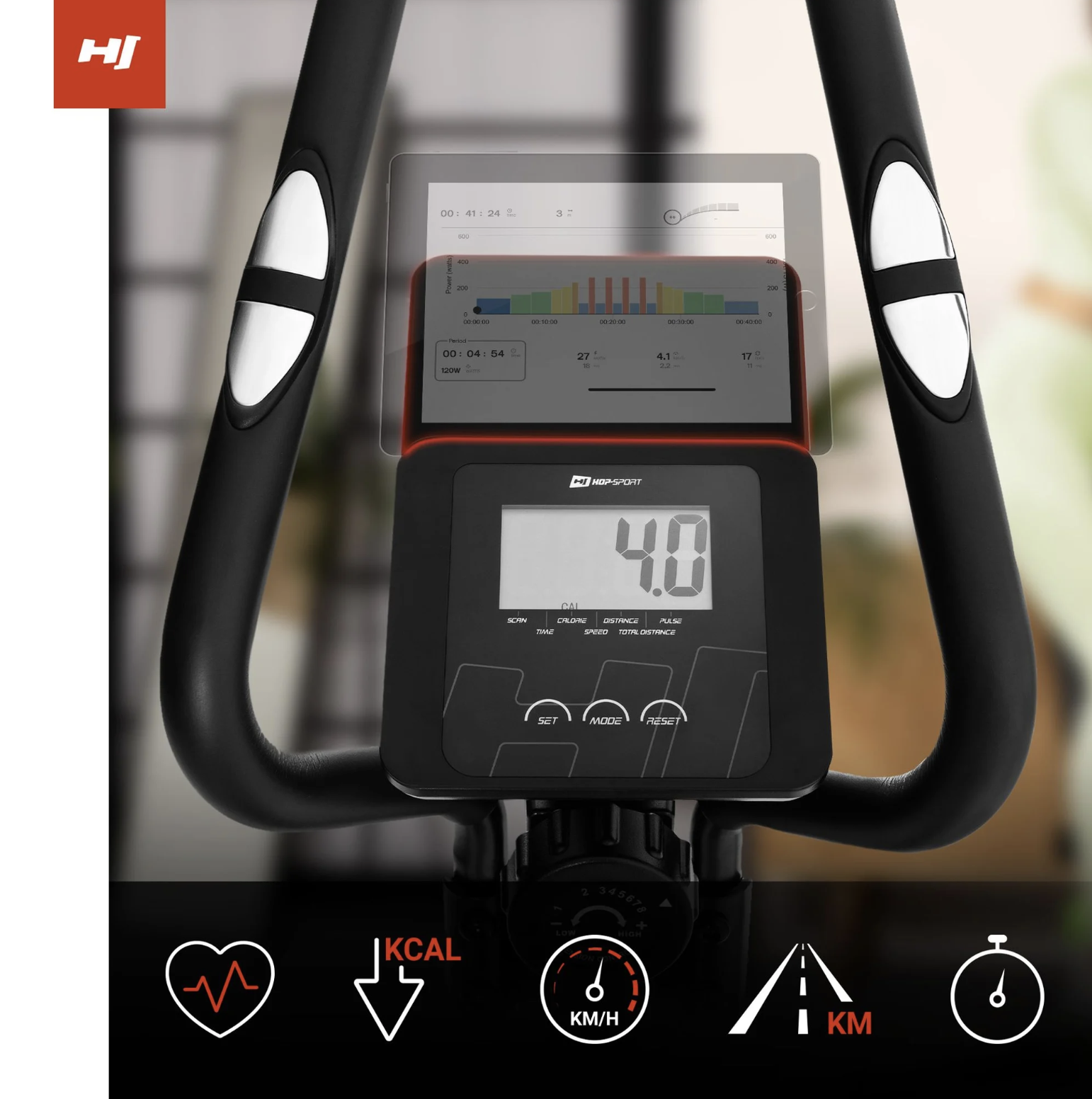 Орбітрек магнітний Hop-Sport HS-450B Dynamic чорно-золотистий — мініатюра 8