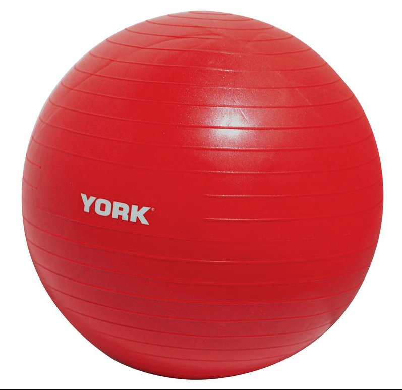 Фітбол York Fitness 55см червоний + насос — фото 2