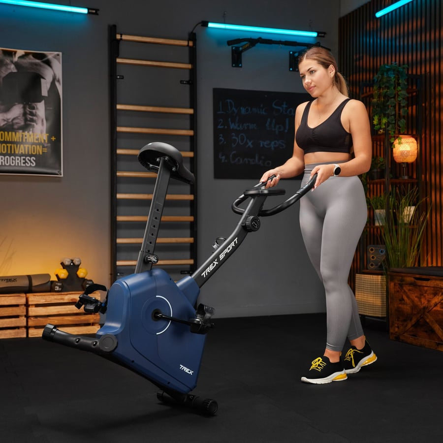 Велотренажер Trex Sport TX-380MB Rigon магнітний темно-синій — мініатюра 9