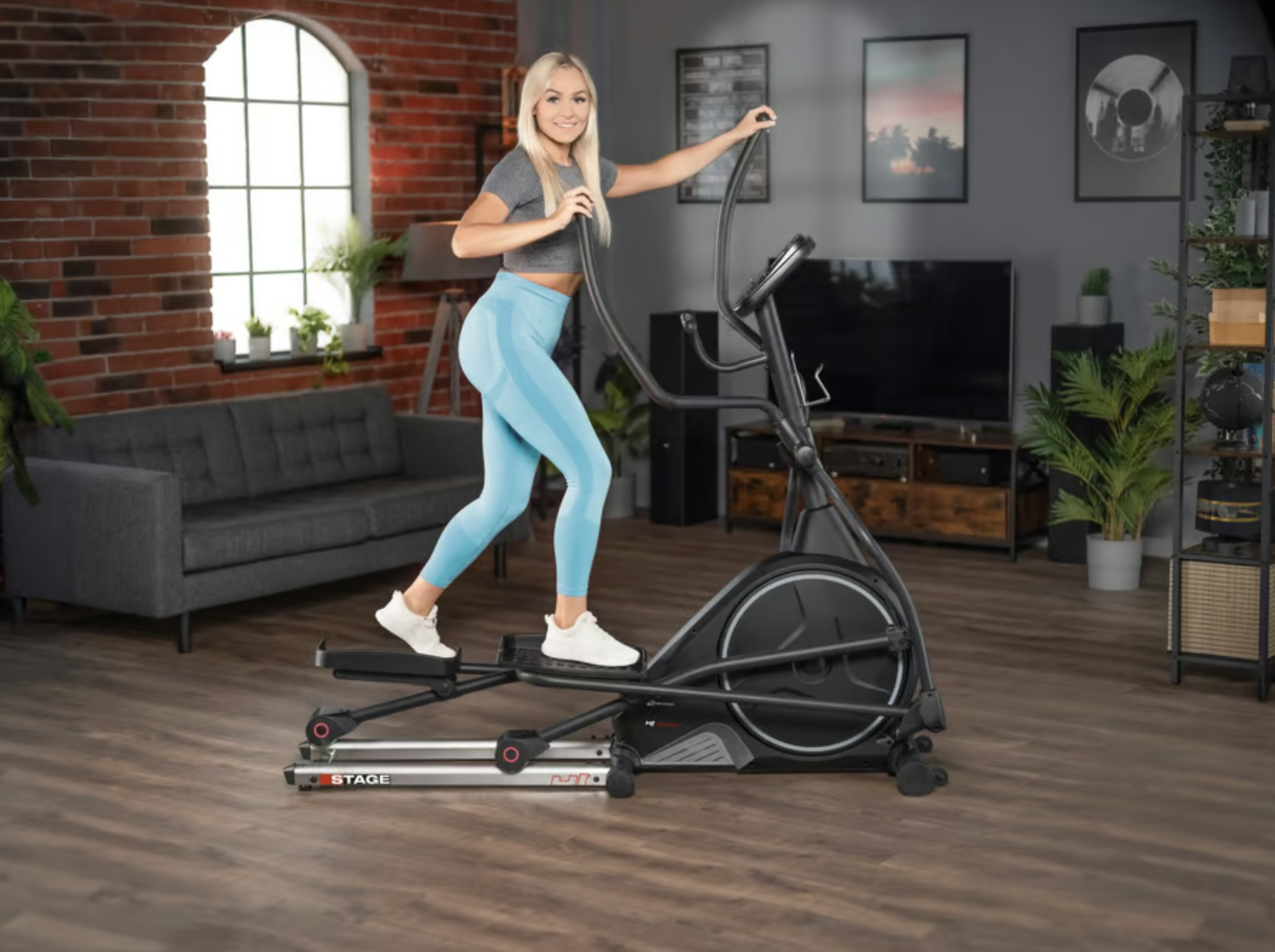 Орбітрек Hop-Sport HS-160CF Stage електромагнітний сірий — мініатюра 7