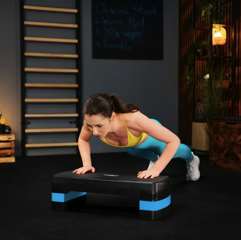 Степ платформа Trex Sport TX-030AS 3 рівнева чорно-блакитна — мініатюра 10
