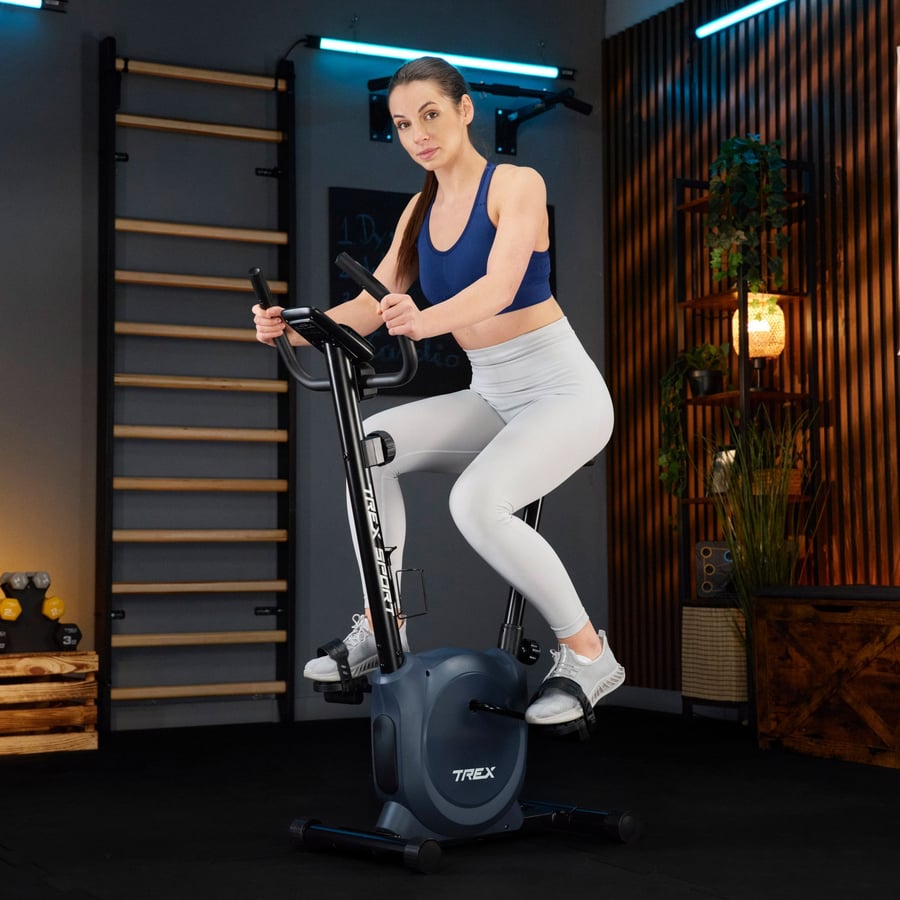 Велотренажер Trex Sport TX-350MB RIZE магнітний синій — фото 3
