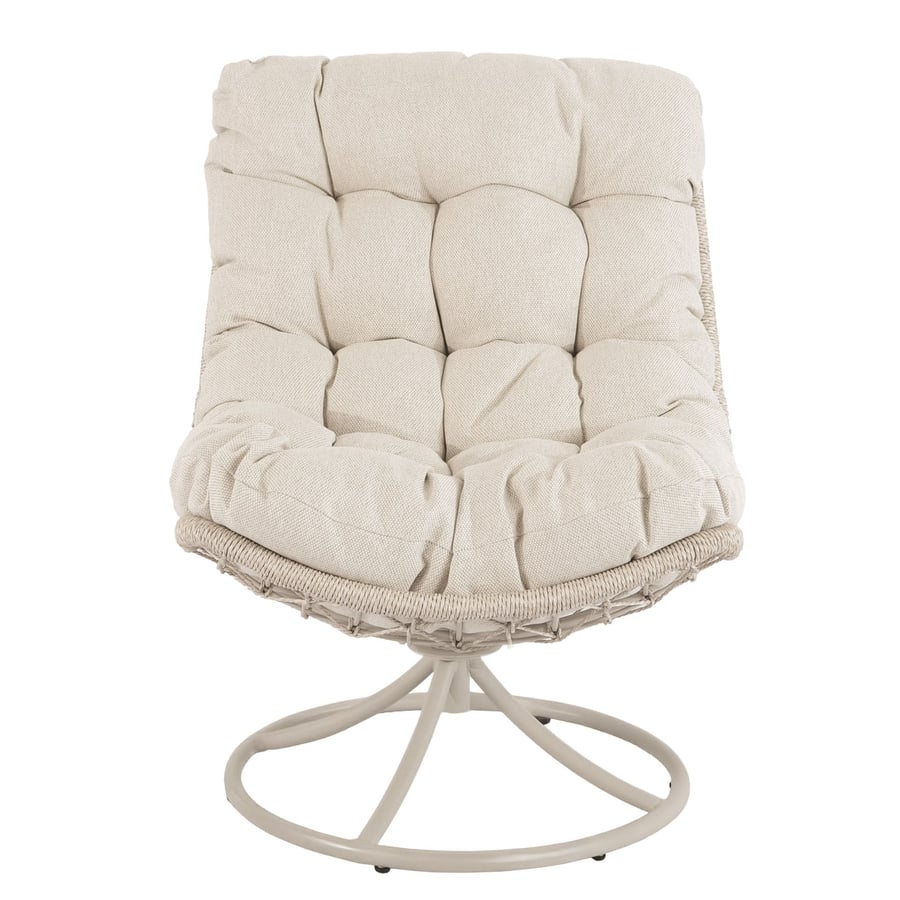 Крісло-кокон садове обертове Di Volio Melia компактне для балкона бежевий — мініатюра 9