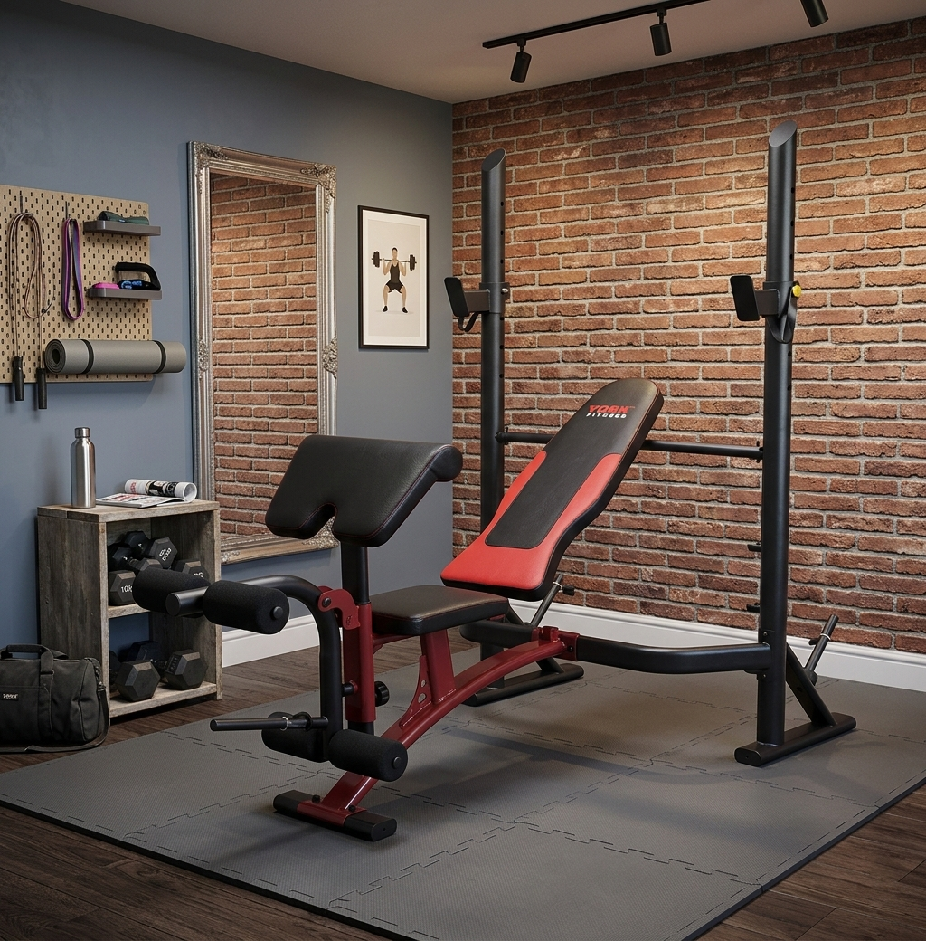 Лавка для жиму York Fitness Delta Pro 2000 з стійкою для штанги та партою Скотта — фото 2