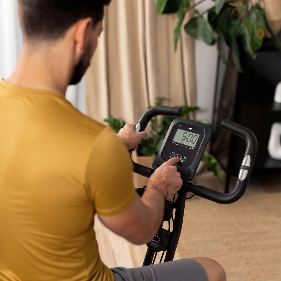 Велотренажер Hop-Sport HS-3030X Apeks X-Bike чорно-золотистий — мініатюра 7
