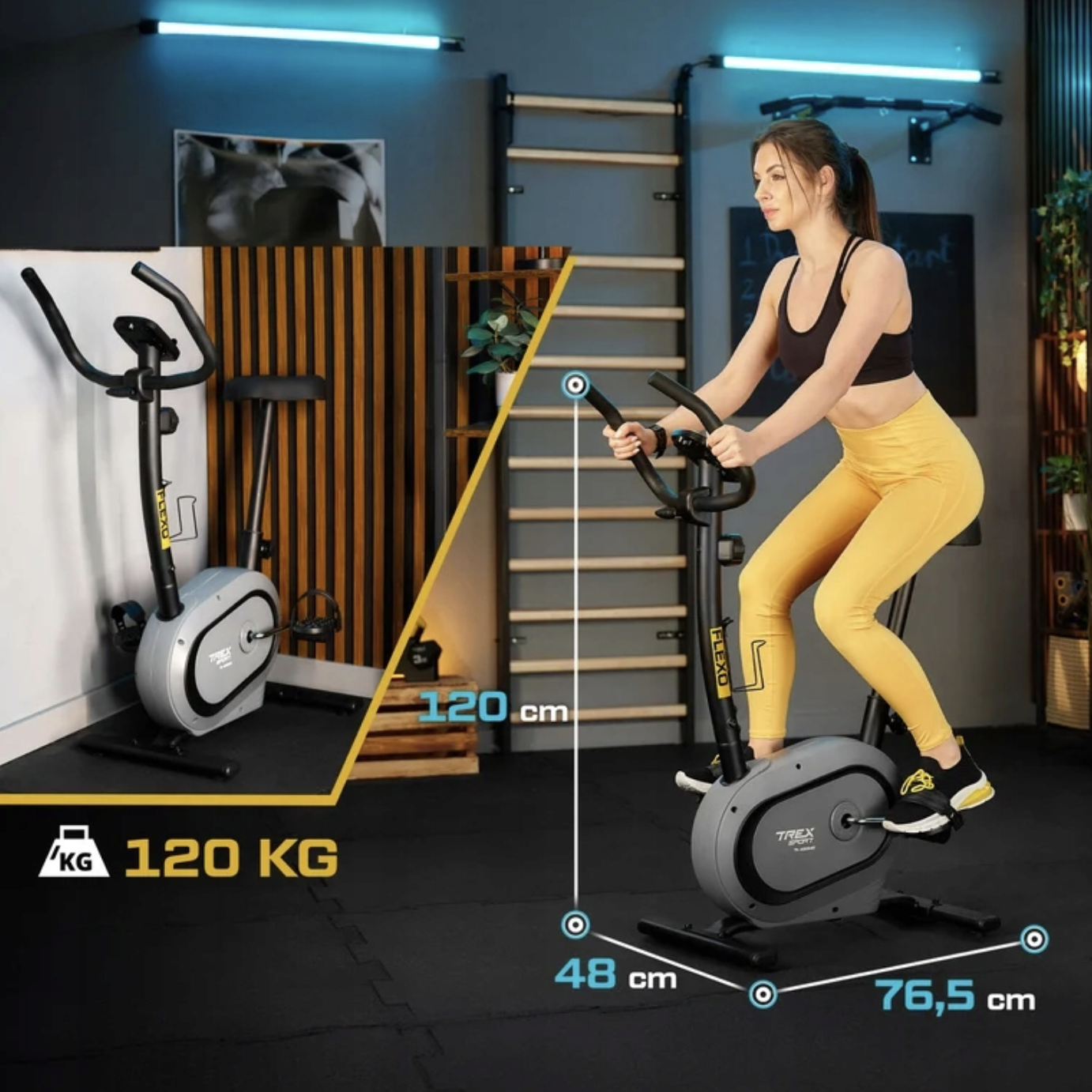 Велотренажер Trex Sport TX-450MB FLEXO магнітний сірий — мініатюра 8
