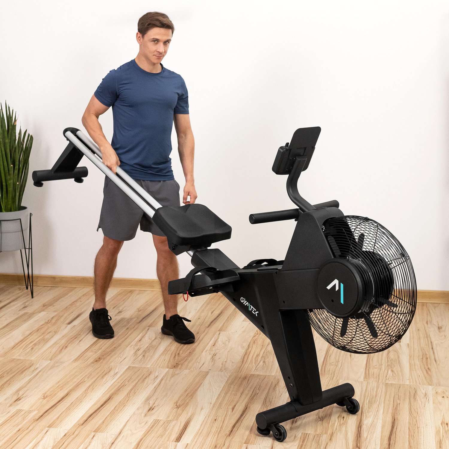 Гребний тренажер Gymtek XR2000 електромагнітний з аеродинамічним навантаженням — мініатюра 9