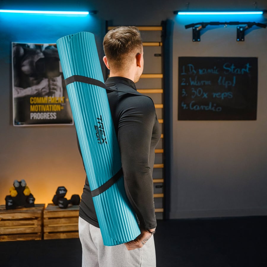 Коврик для йоги Trex Sport TX-019NGM NBR 1см 190х80 блакитний — фото 2