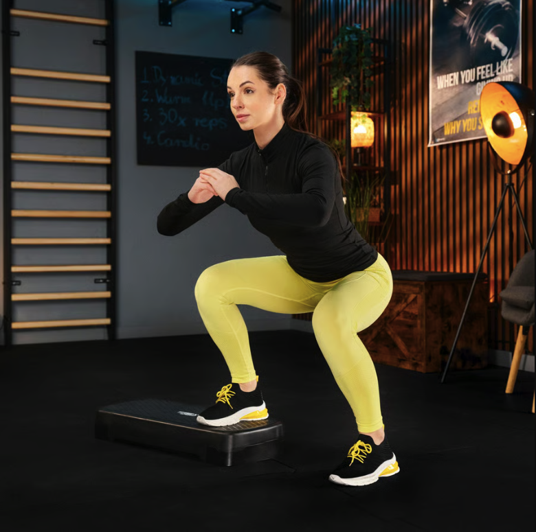 Степ платформа Trex Sport TX-030AS 3 рівнева чорно-жовта — мініатюра 7