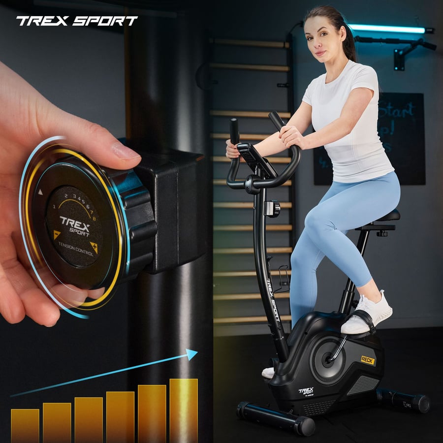 Велотренажер Trex Sport TX-400MB RECK магнітний сірий — фото 2