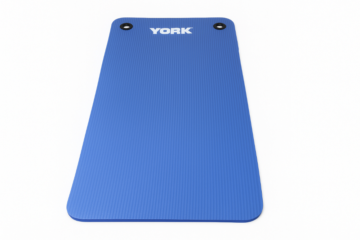 Мат для фітнесу з отворами York Fitness NBR 1см синій — фото 3