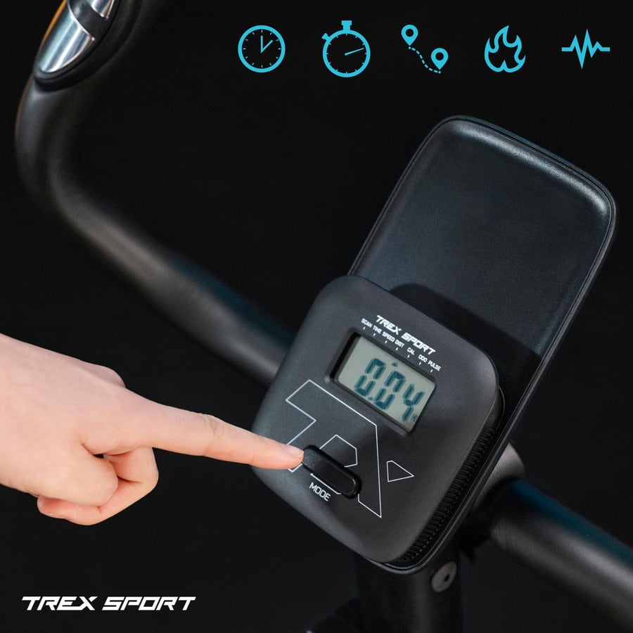 Велотренажер Trex Sport TX-400MB Reck магнітний чорно-білий — фото 3