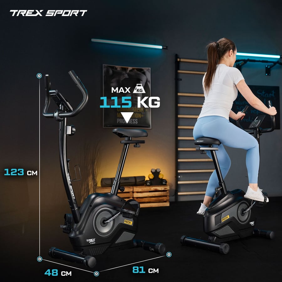 Велотренажер Trex Sport TX-400MB RECK магнітний сірий — фото 5