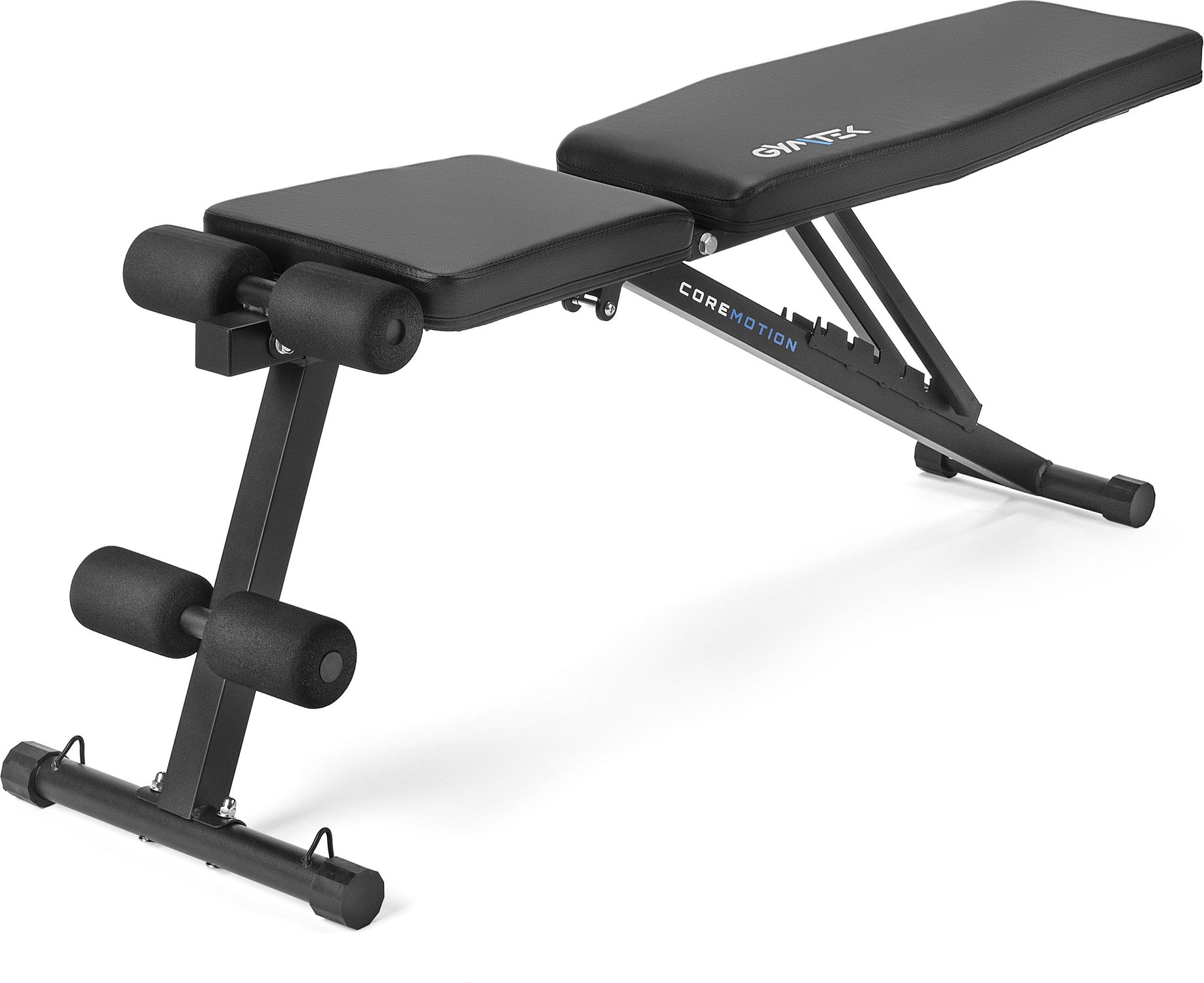 Складана регульована лава для тренувань Gymtek XL400 з еспандерами для дому — фото 3