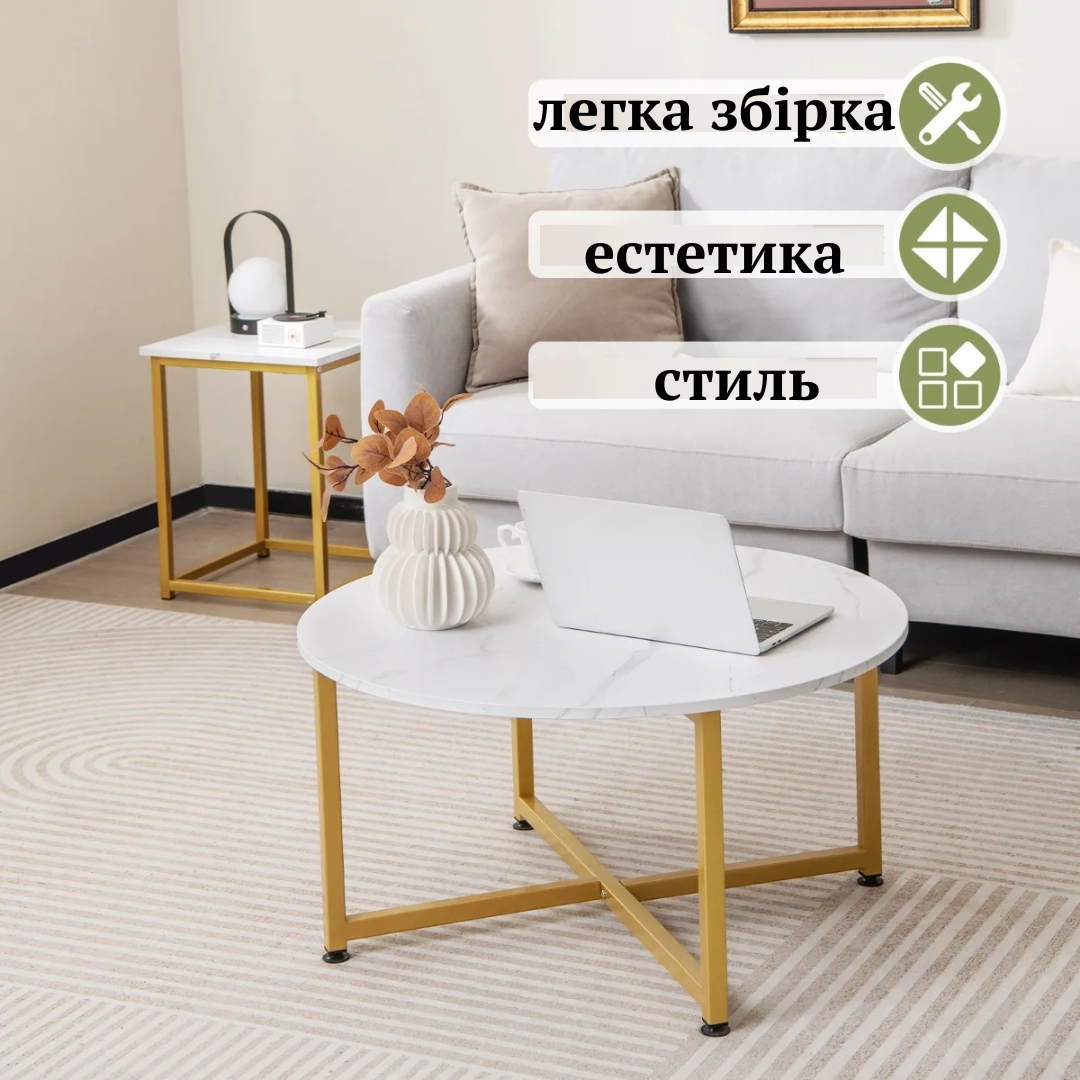Комплект журнальних столиків Costway Lumen 3 штуки — мініатюра 10