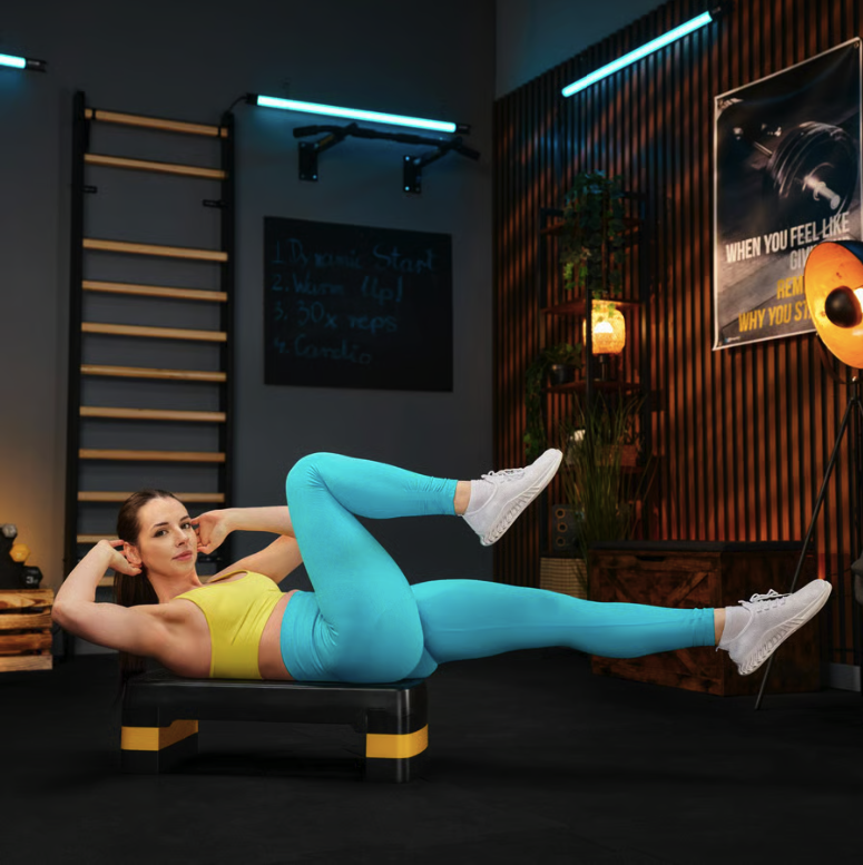 Степ платформа Trex Sport TX-030AS 3 рівнева чорно-жовта — фото 4