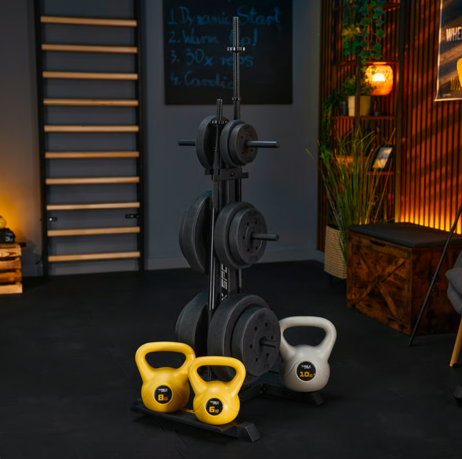 Стійка для дисків та грифів Trex Sport TX-065WR з полицями — мініатюра 6