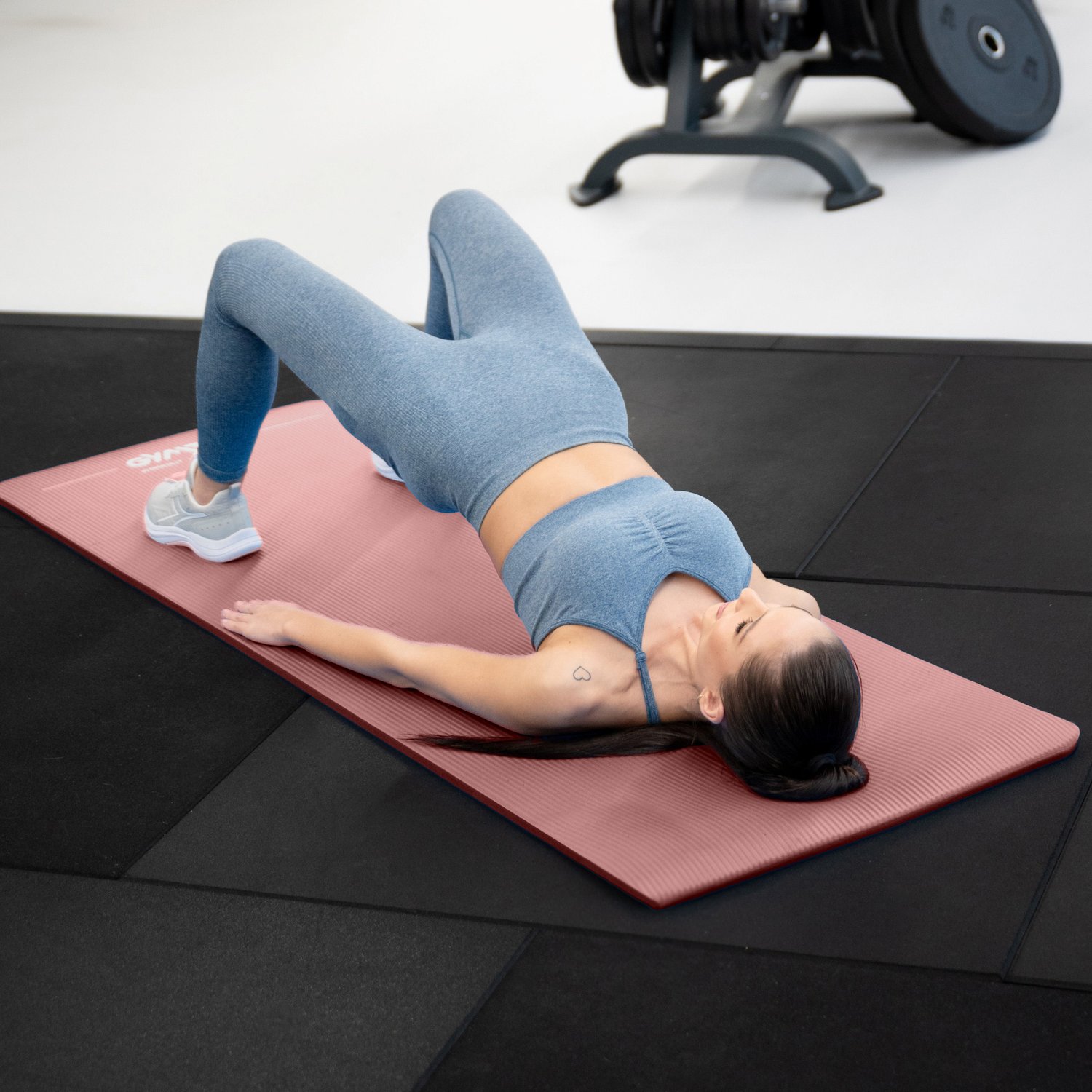 Килимок (мат) для фітнесу Queenfit NBR 1,5см рожевий — фото 4