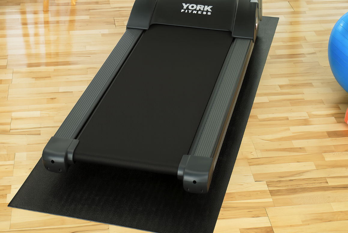 Мат під тренажер York Fitness Treadmill чорний — фото 3