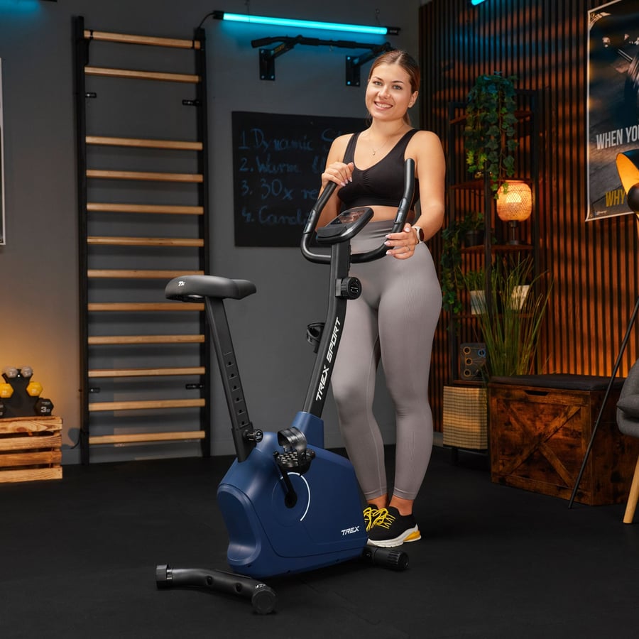 Велотренажер Trex Sport TX-380MB Rigon магнітний темно-синій — мініатюра 8
