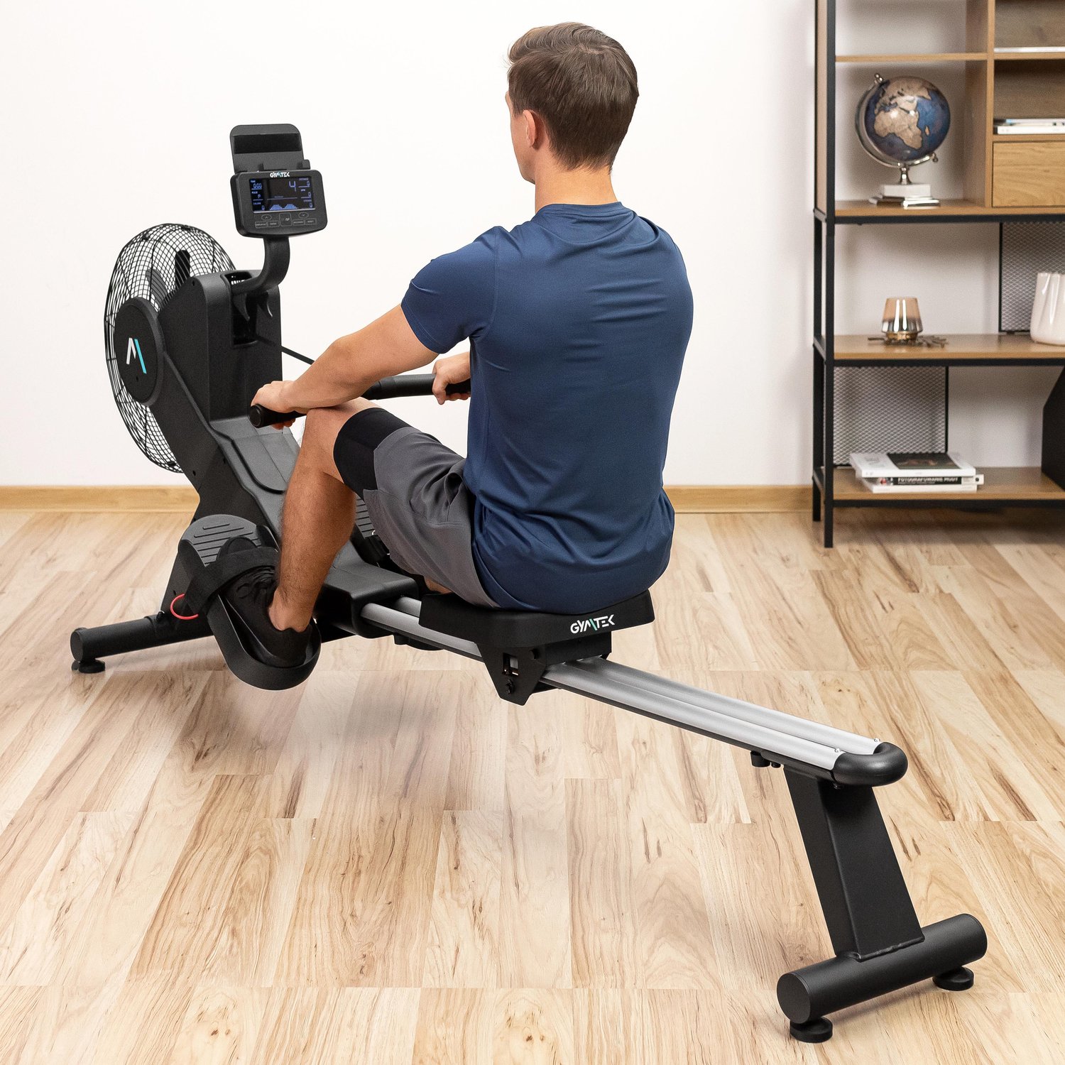 Гребний тренажер Gymtek XR2000 електромагнітний з аеродинамічним навантаженням — мініатюра 8