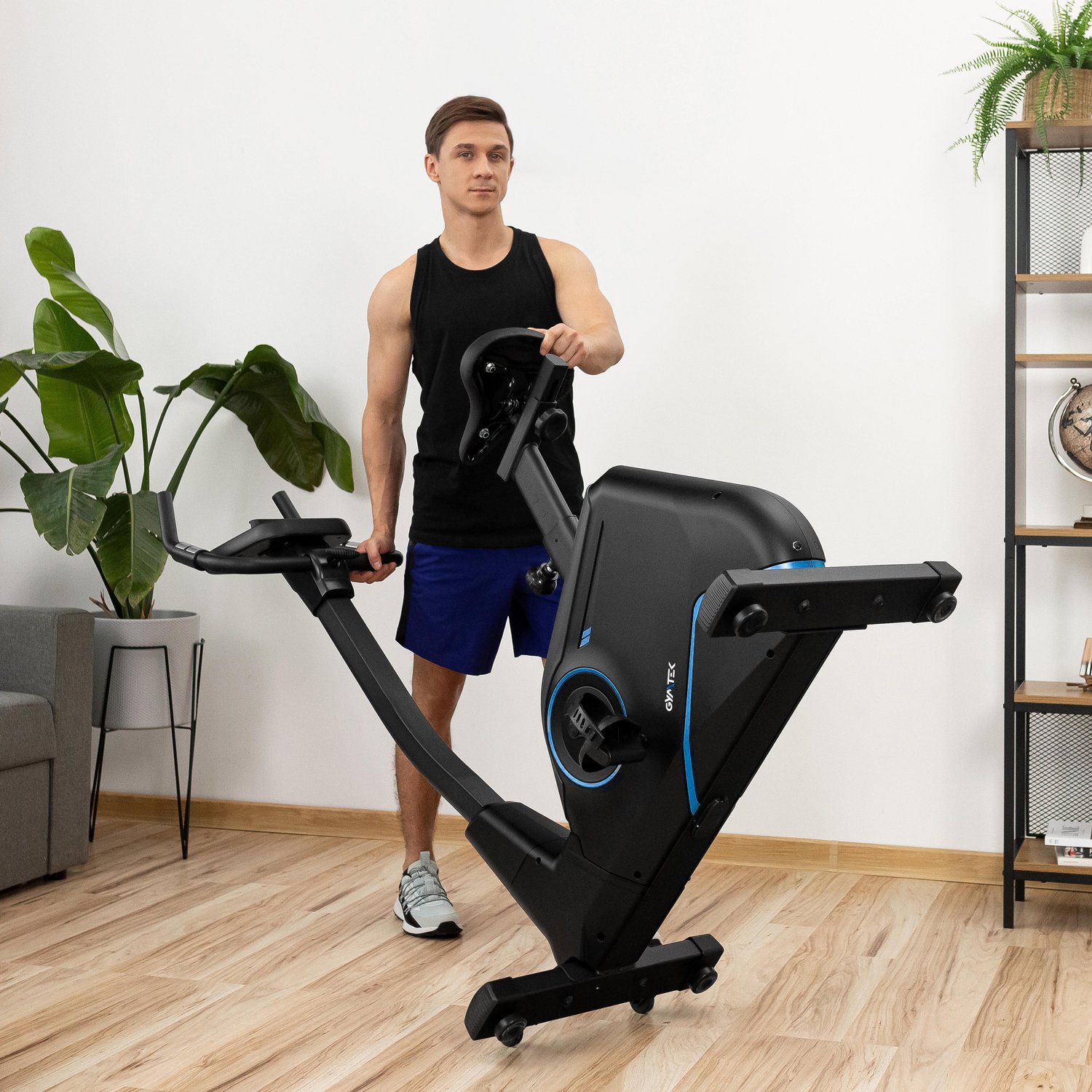 Велотренажер Gymtek XB4500 електромагнітний синій — мініатюра 9