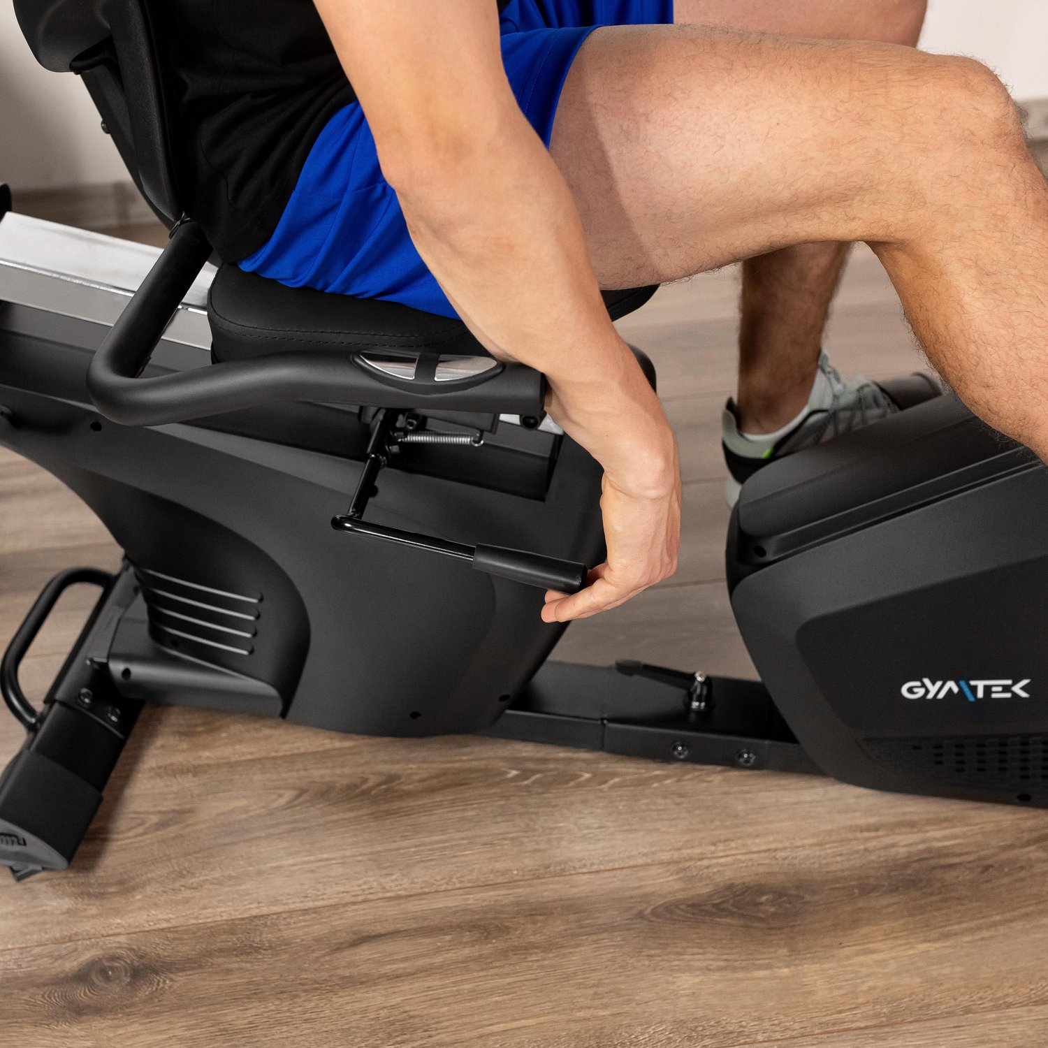 Горизонтальний велотренажер Gymtek XBR6000 електромагнітний синій — фото 5
