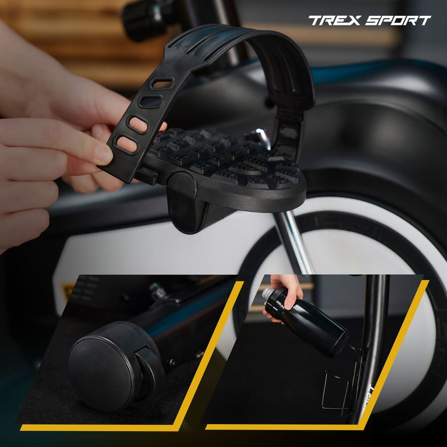 Велотренажер Trex Sport TX-400MB Reck магнітний чорно-білий — мініатюра 7