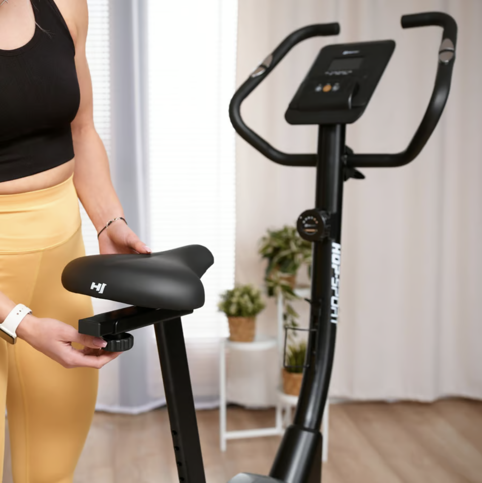 Велотренажер Hop-Sport HS-4000H Grant чорно-золотистий — мініатюра 6