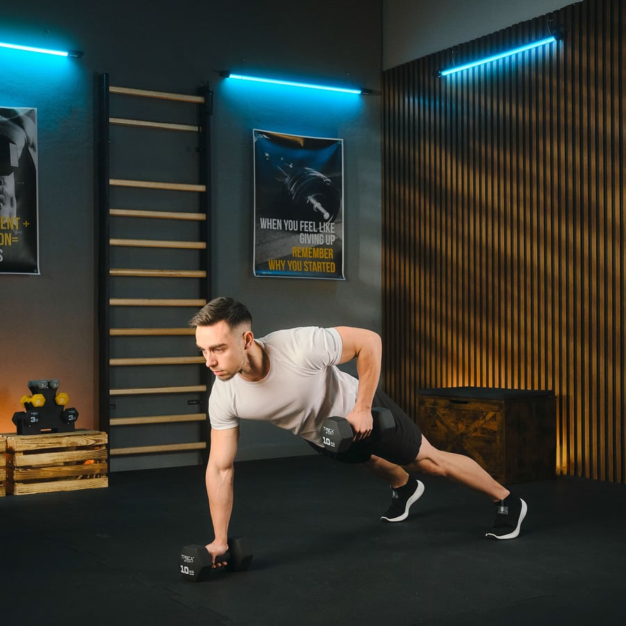 Гантелі для фітнесу неопренові TREX Sport TX-020VD 2x2кг — мініатюра 10