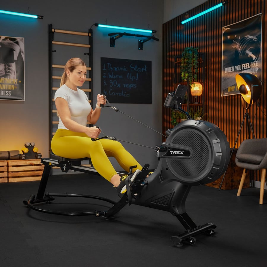 Гребний тренажер Trex Sport APRON TX-880RM аеромагнітний чорний — фото 3
