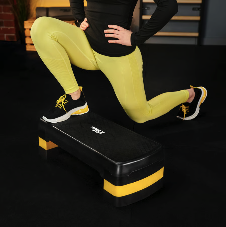Степ платформа Trex Sport TX-030AS 3 рівнева чорно-жовта — фото 5