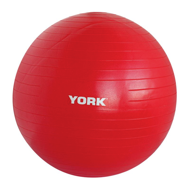 Фітбол York Fitness 55см червоний + насос — фото 1