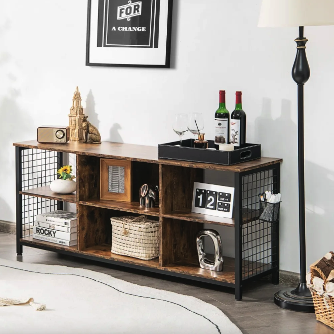 Тумба під ТВ Costway Ketrin в стилі Loft — мініатюра 7