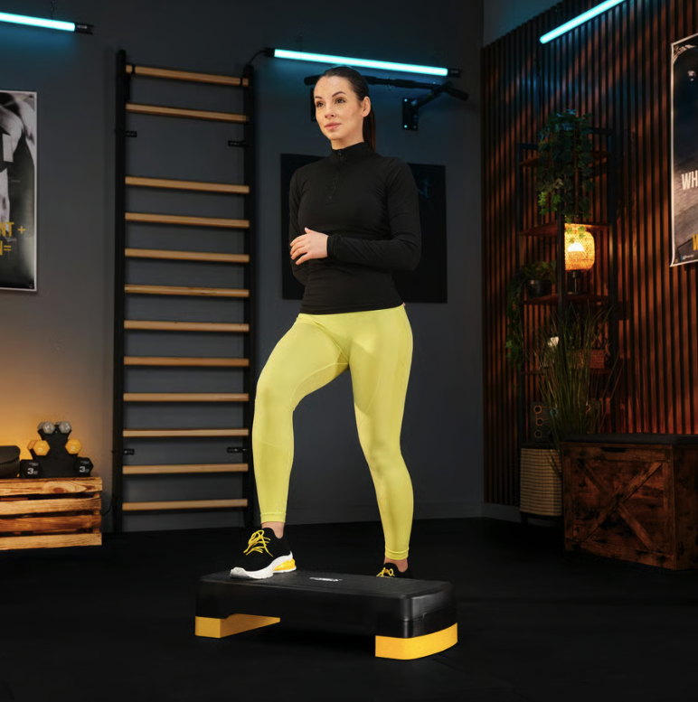 Степ платформа Trex Sport TX-030AS 3 рівнева чорно-жовта — мініатюра 6