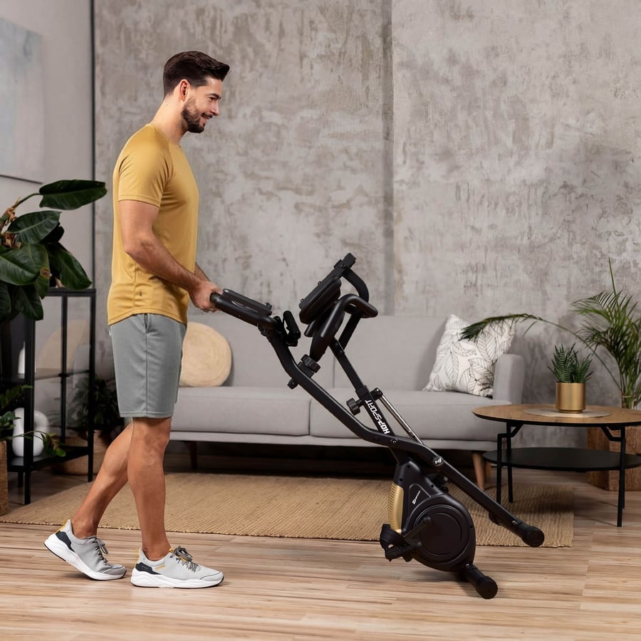 Велотренажер Hop-Sport HS-3030X Apeks X-Bike чорно-золотистий — мініатюра 10