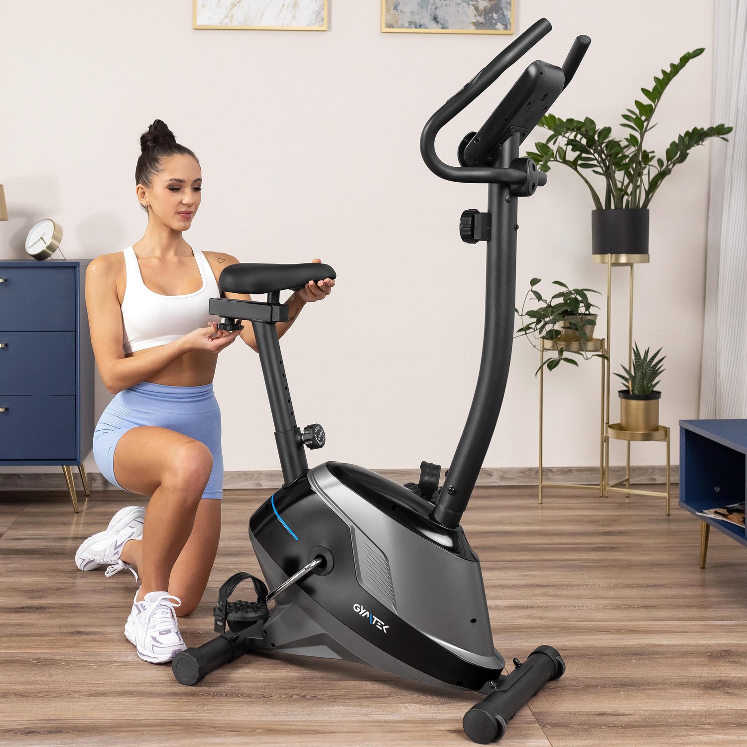 Велотренажер Gymtek XB1200 магнітний синій — мініатюра 8