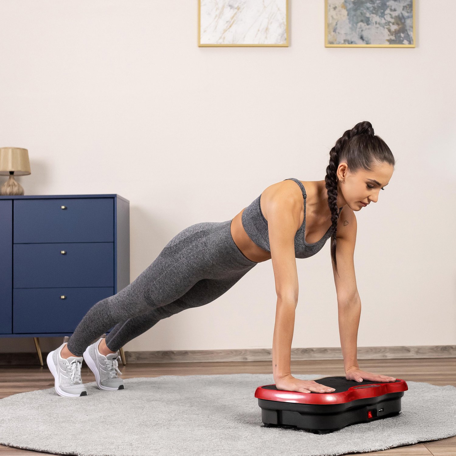 Вібраційна платформа Gymtek XP500 червоний — мініатюра 9