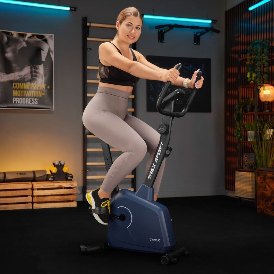 Велотренажер Trex Sport TX-380MB Rigon магнітний темно-синій — фото 2